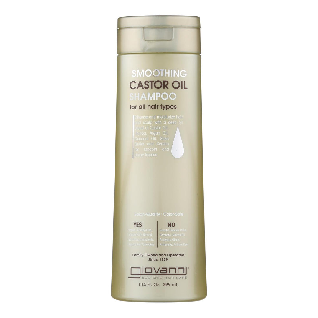 Giovanni Hair Care Products - Shampo Castor Oil Smooth - 1 Each-13.5 Fz - Maras Green